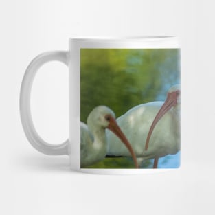 Double Trouble  with American white ibis Mug